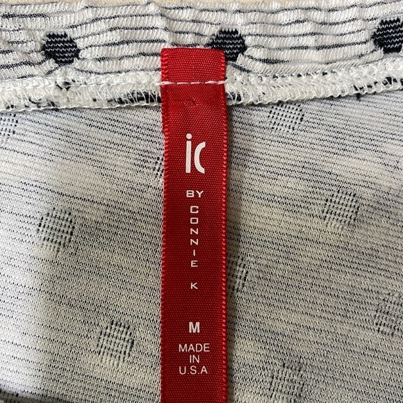 IC BY CONNIE K COLLECTION Textured Polka Dot Zipper Tunic Top Size M - Picture 3 of 6